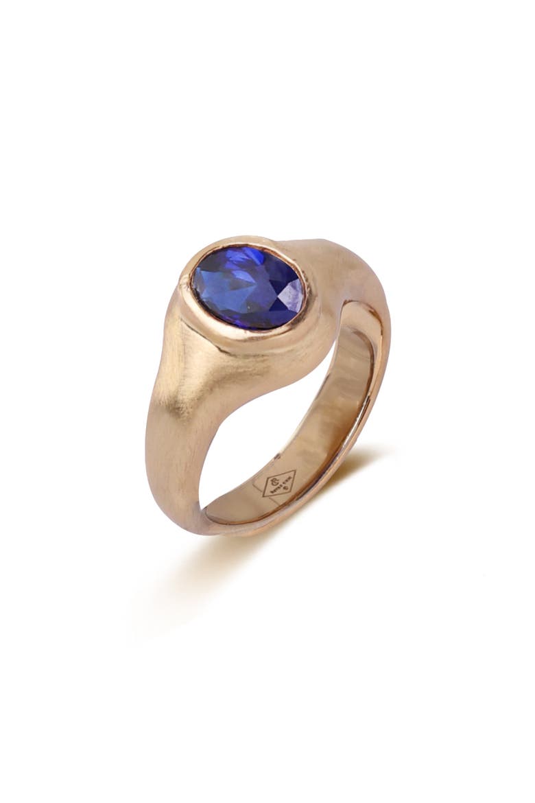 Fig Ring, Alternate, color, Gold & Blue