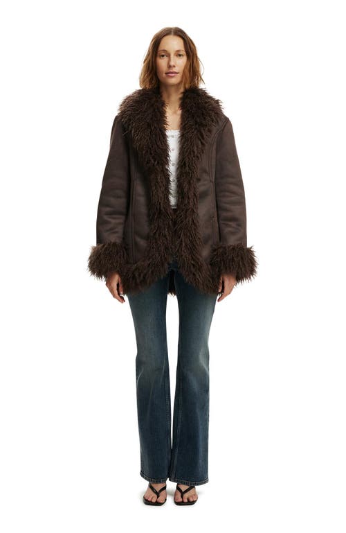 Cotton On Penny Lane Coat In Brown