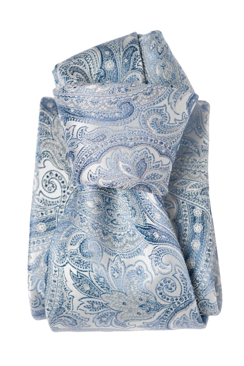 Montecarlo - Extra Long Silk Jacquard Tie for Men, Alternate, color, Blue
