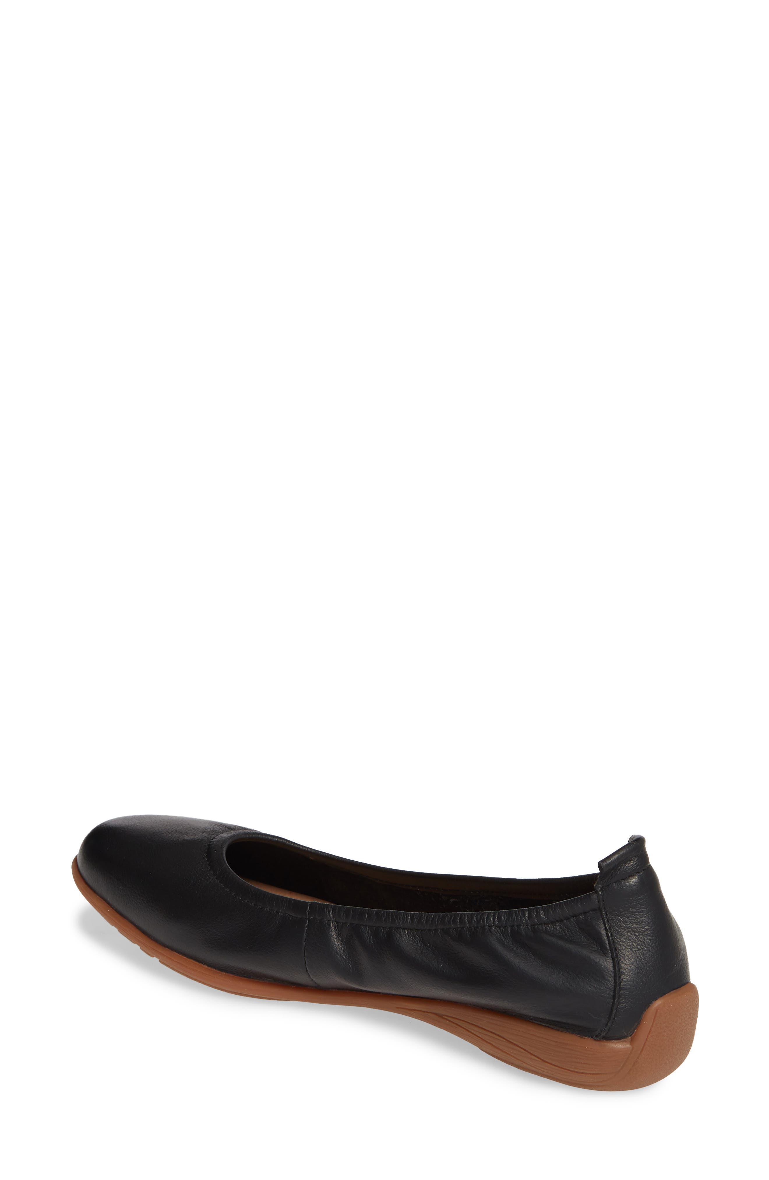 Josef Seibel Fenja 01 Flat, Alternate, color, Black Leather