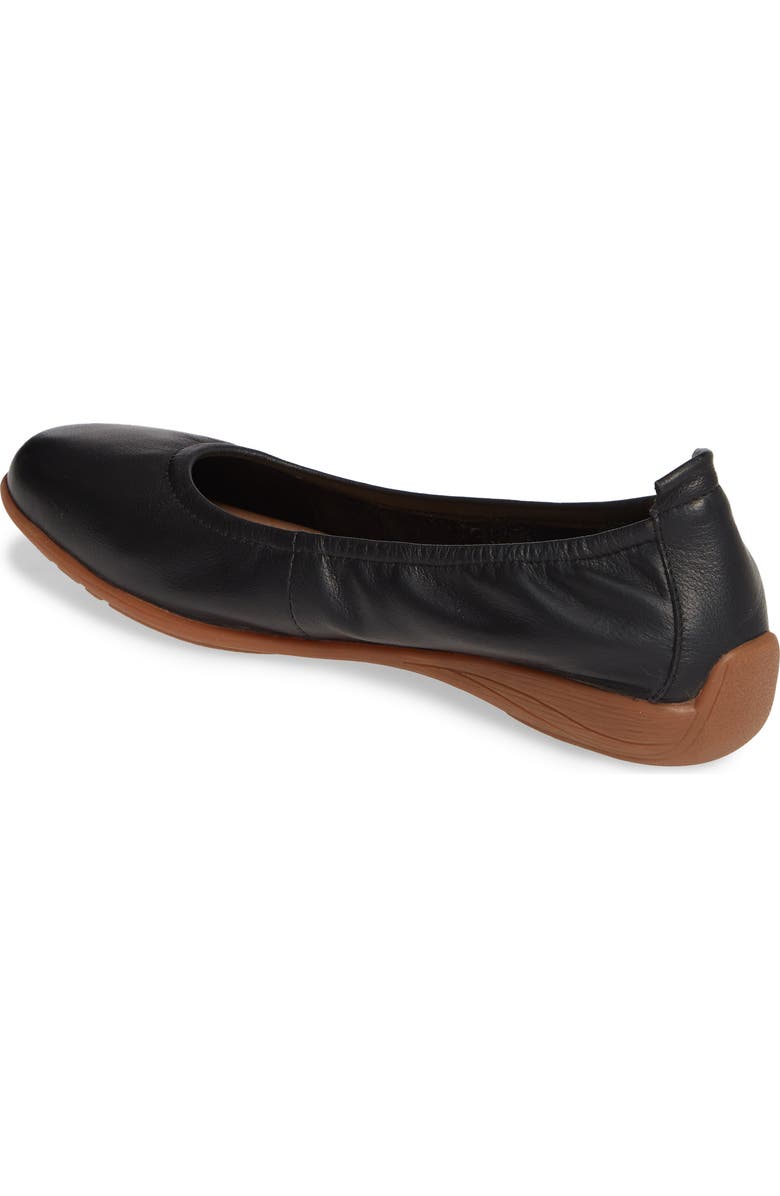 Josef Seibel Fenja 01 Flat, Alternate, color, Black Leather