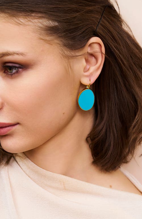 Kenneth Jay Lane Enamel Statement Drop Earrings In Blue