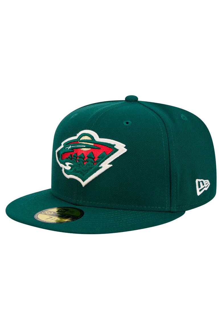 Men's New Era Green Minnesota Wild Core 59FIFTY Fitted Hat, Main, color, Green