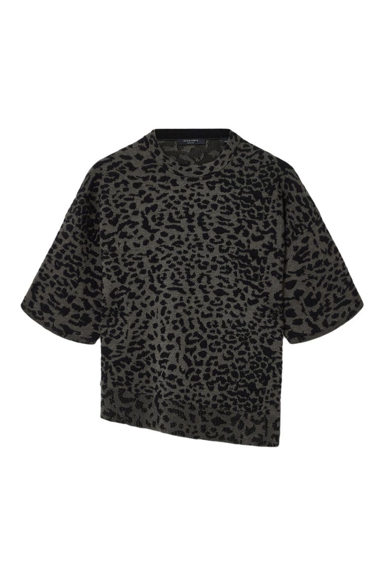 Lenny Animal Print Cotton T-Shirt, Alternate, color, KHAKI BROWN