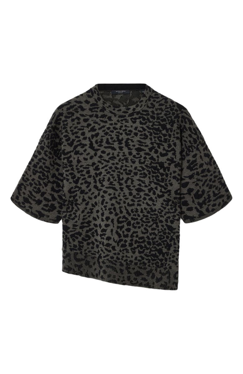 AllSaints Lenny Animal Print Cotton T-Shirt, Alternate, color, Khaki Brown