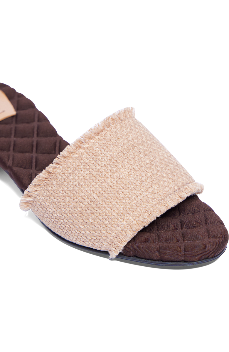 Aera Giorgia Low Heeled Sandal, Alternate, color, Raffia Brown