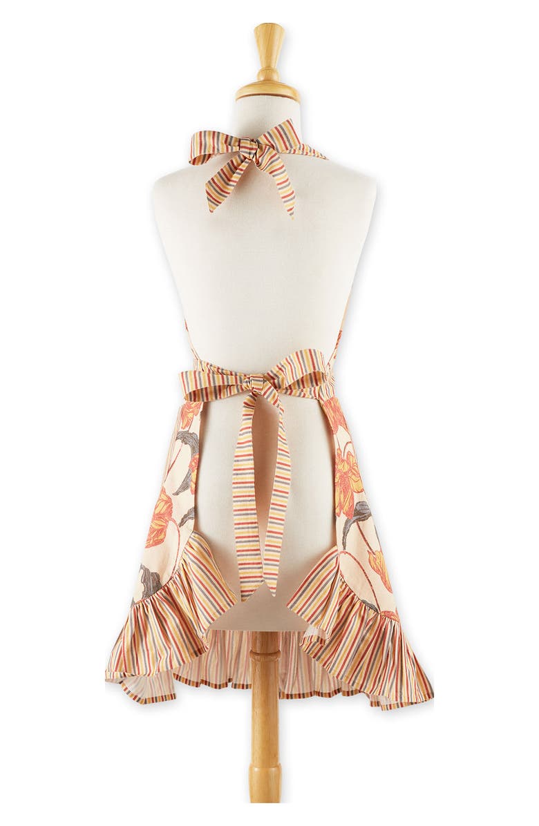 Design Imports Retro Tulips Cotton Apron, Alternate, color, Orange