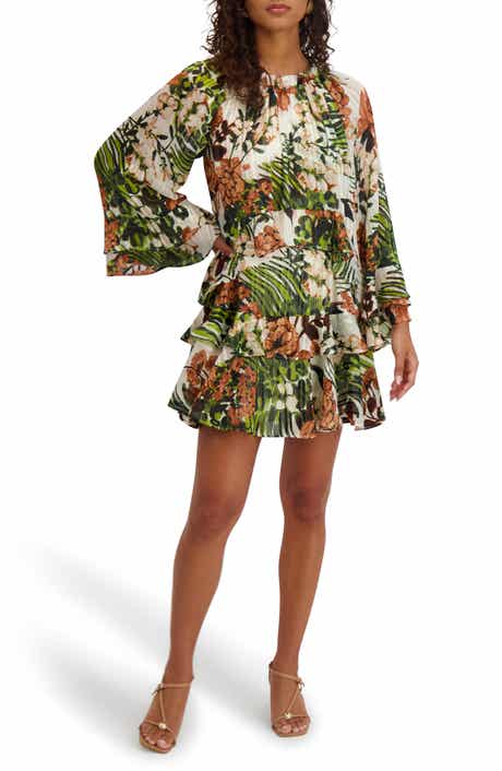 Bell Sleeve Tiered Minidress
