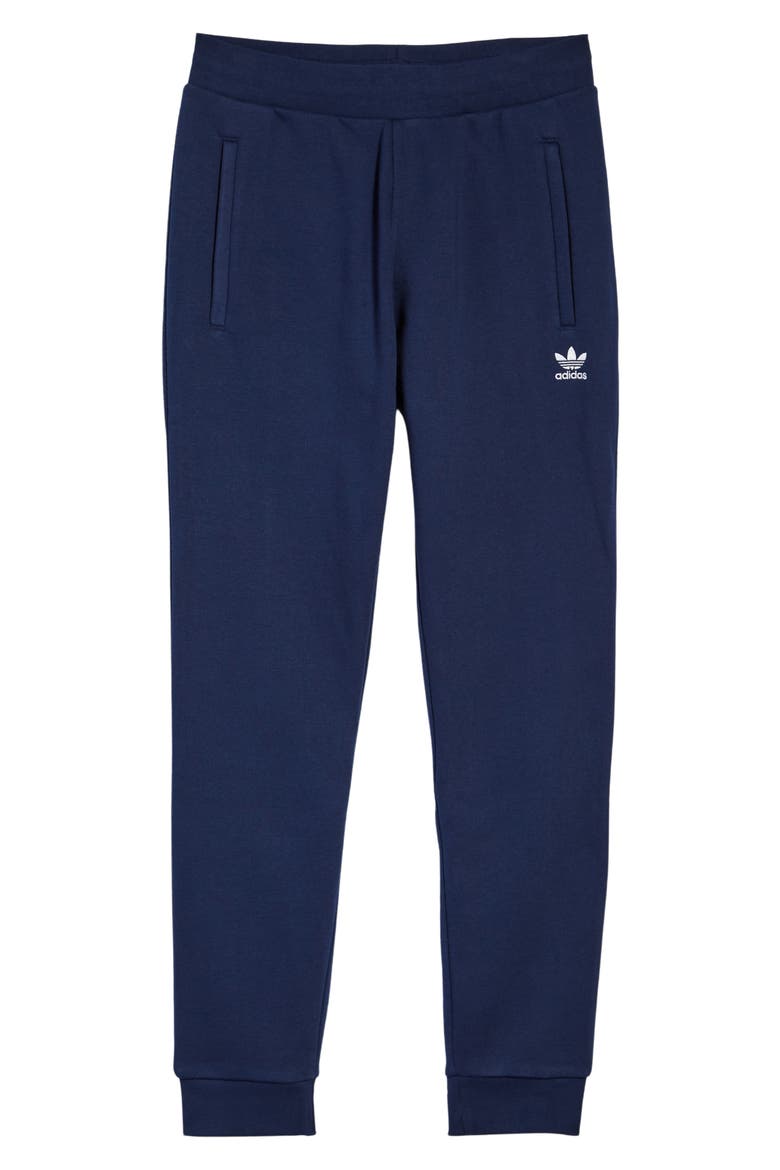 Trefoil Logo Cotton Blend Joggers, Main, color, NIGHT INDIGO