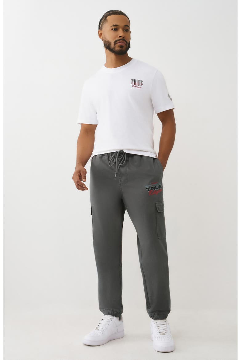 Cotton Ripstop Cargo Drawstring Joggers, Alternate, color, GRANITE GREY