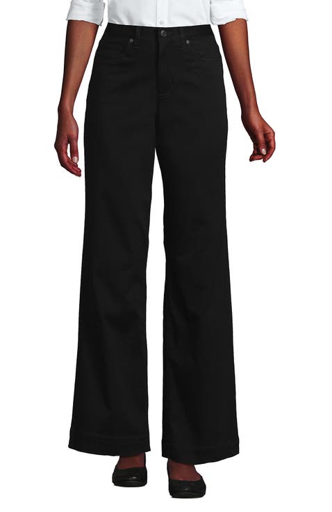 High Rise 5 Pocket Wide Leg Chino Pants