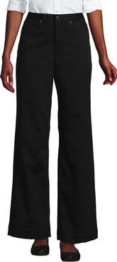 Lands' End High Rise 5 Pocket Wide Leg Chino Pants