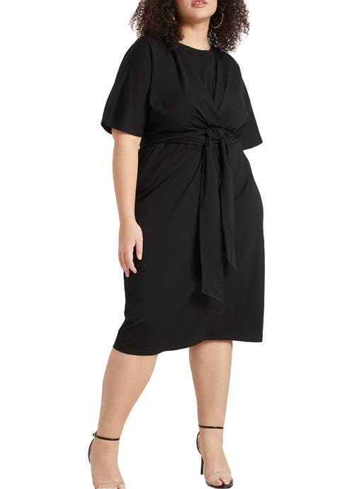 Cross Front Flutter Sleeve Dress (Plus Available)