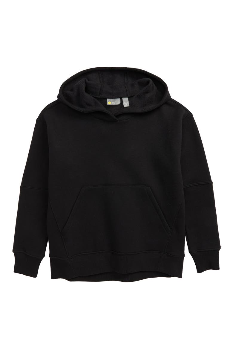 Kids' Cara Fleece Hoodie, Main, color, BLACK