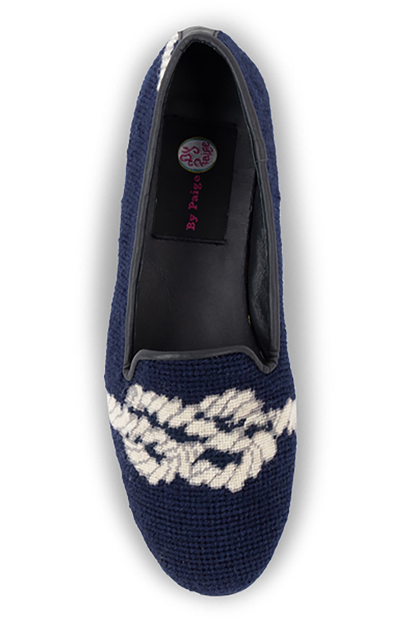 ByPaige BY PAIGE Needlepoint Nautical Flat, Alternate, color, Navy