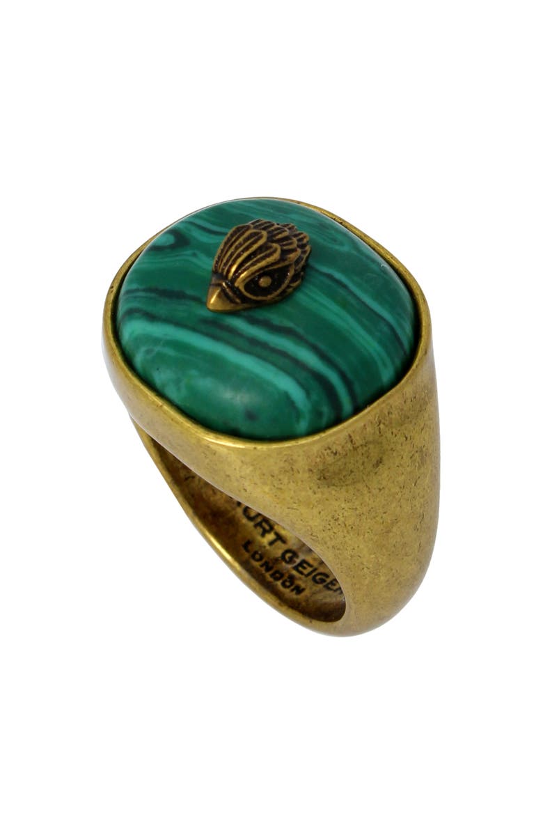Kurt Geiger London Men's Malachite Signet Ring, Alternate, color, 