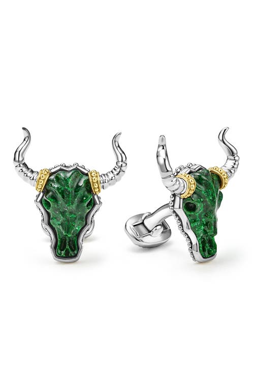 Lagos Longhorn Cuff Links In Green