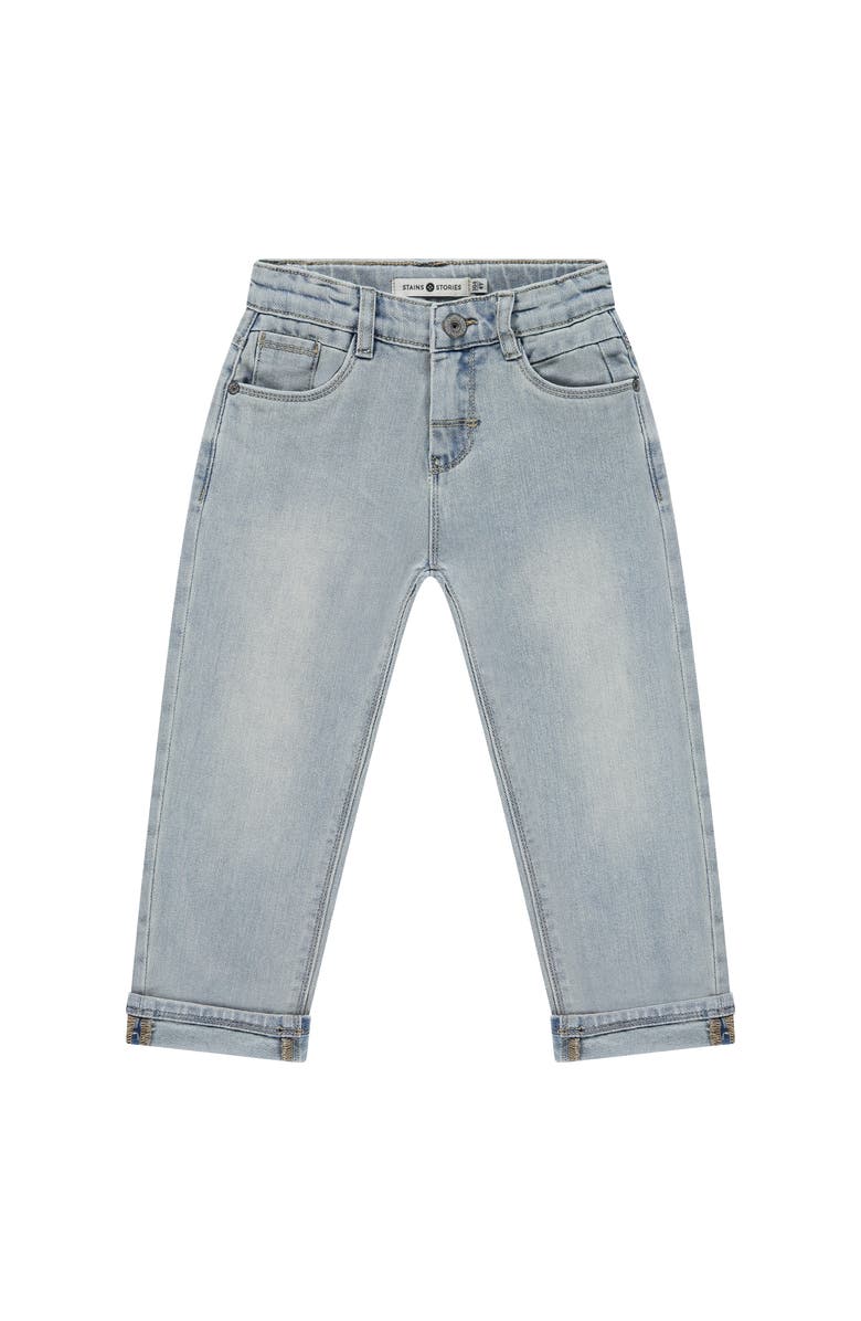 Stains and Stories by Babyface Wide Leg Classic Denim Pant, Main, color, Pale Blue Denim