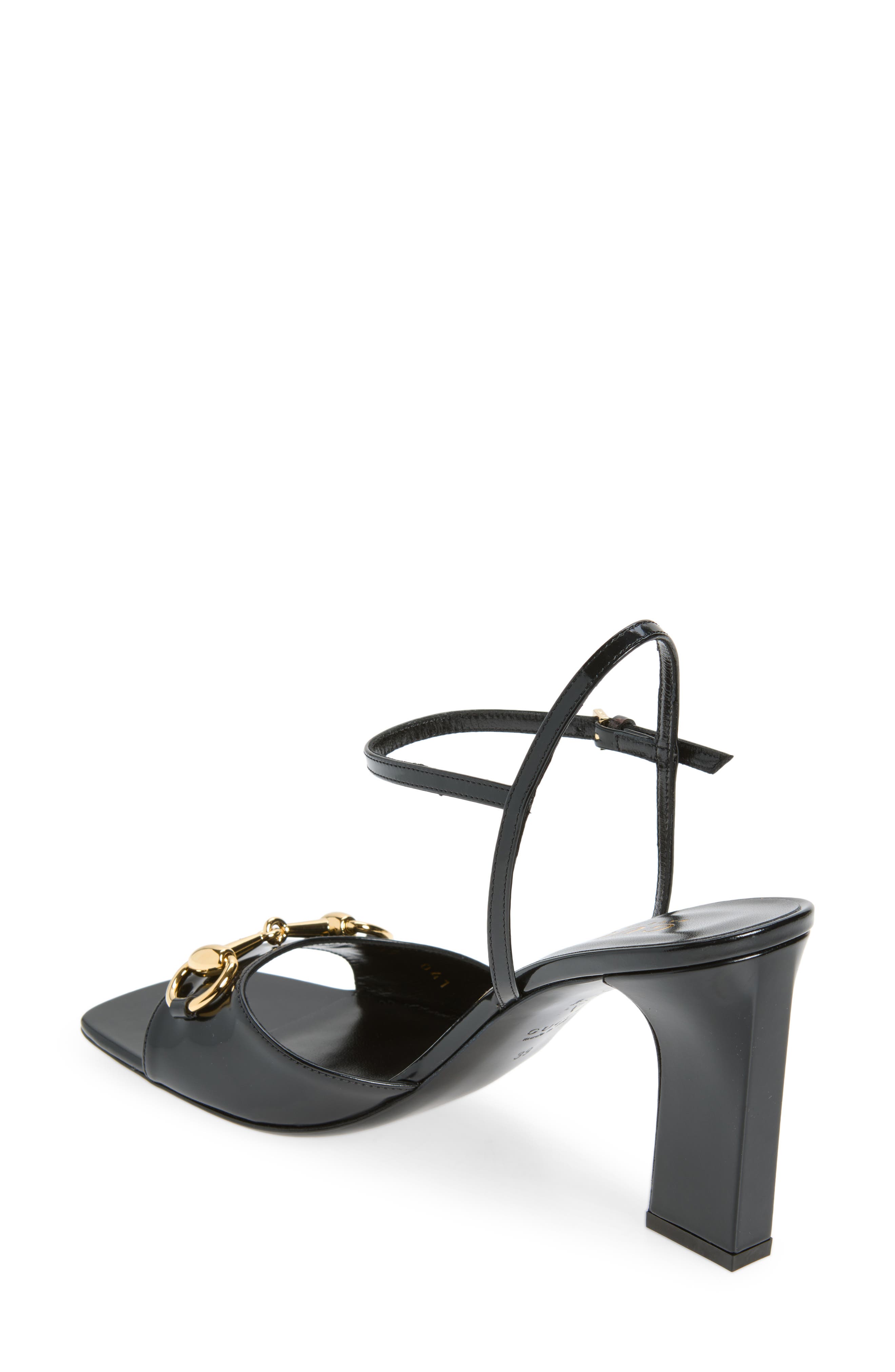 Gucci Signora Horsebit Sandal, Alternate, color, Nero