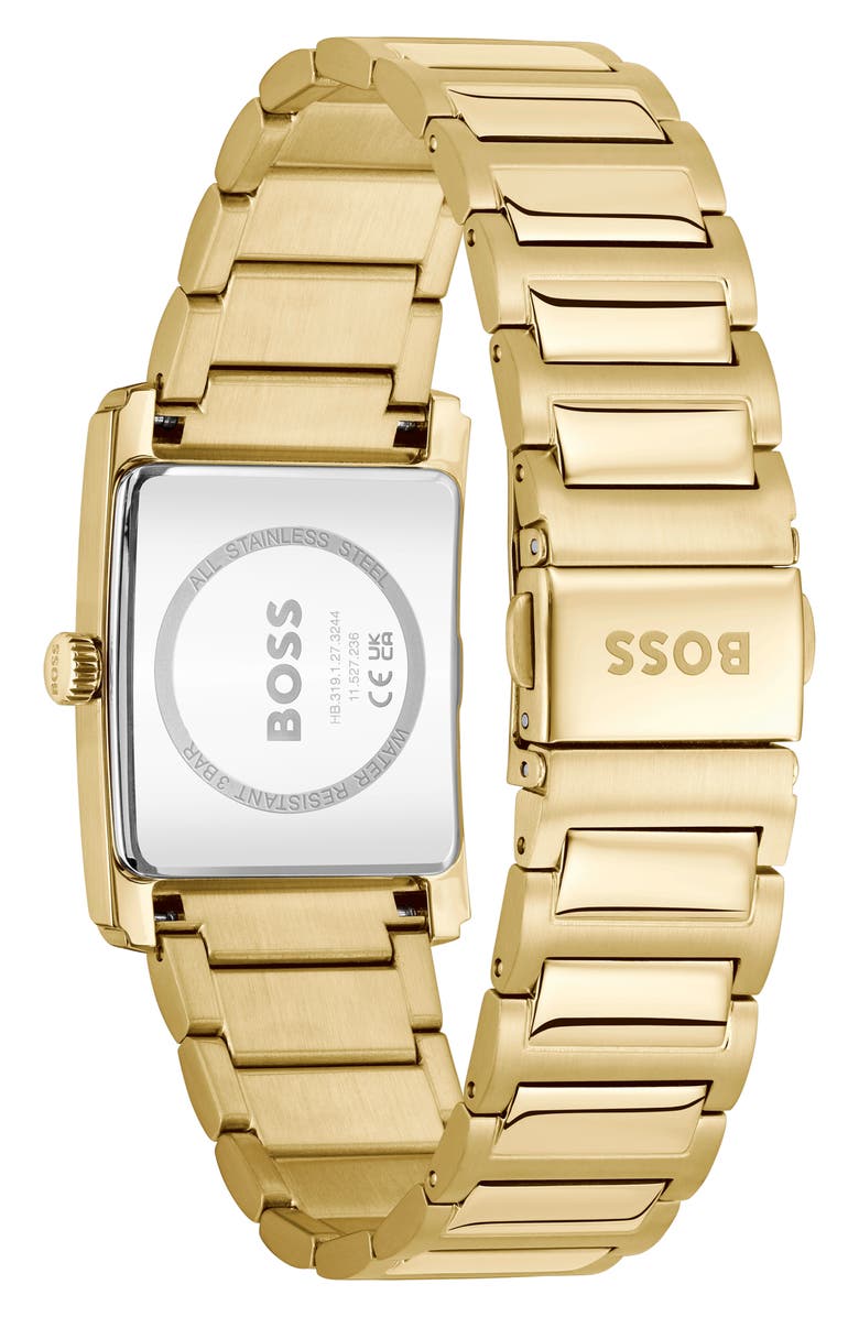 BOSS Principle Dress Bracelet Watch, 28mm x 7.8mm, Alternate, color, Silver/ Gold