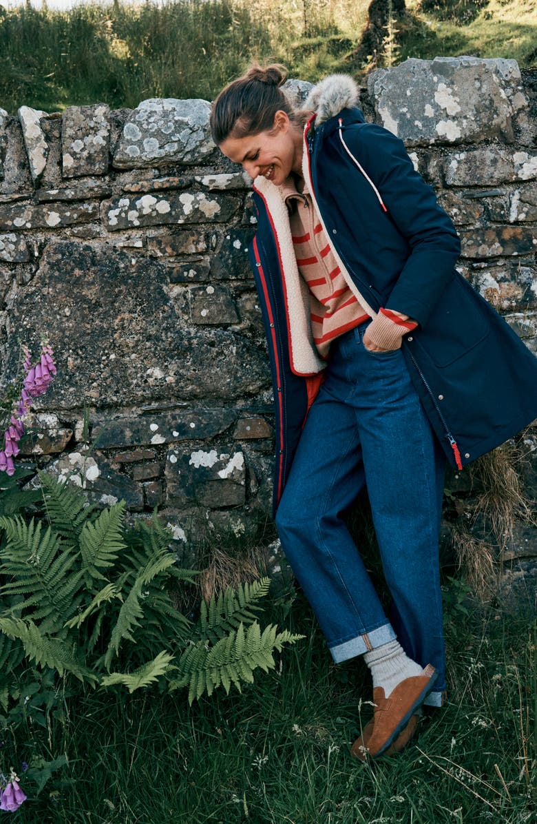 Boden 4-in-1 Hooded Parka, Alternate, color, Navy Green Natural Borg