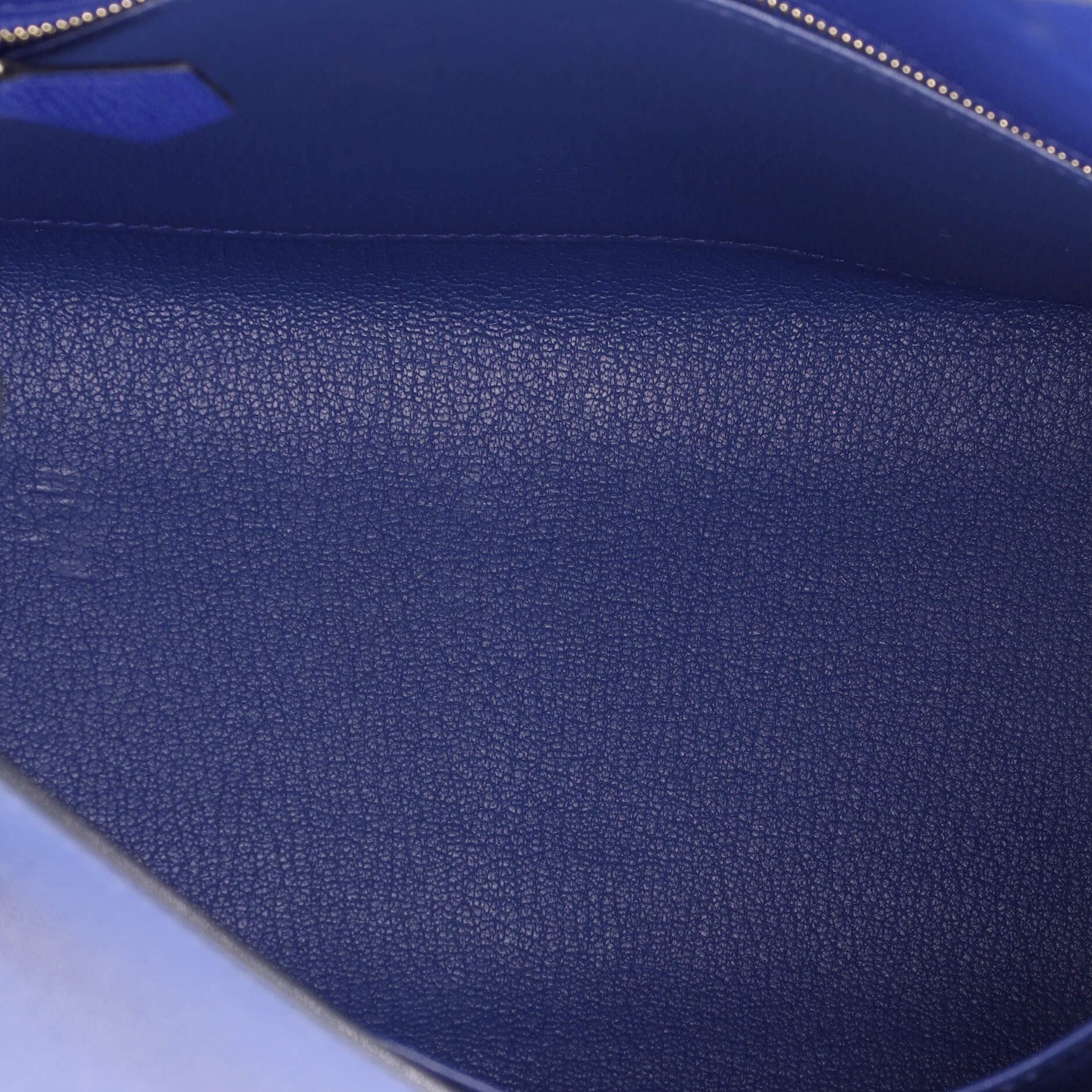 Pre-Owned Hermes Kelly Handbag Blue Epsom with Gold Hardware 28, Alternate, color, 