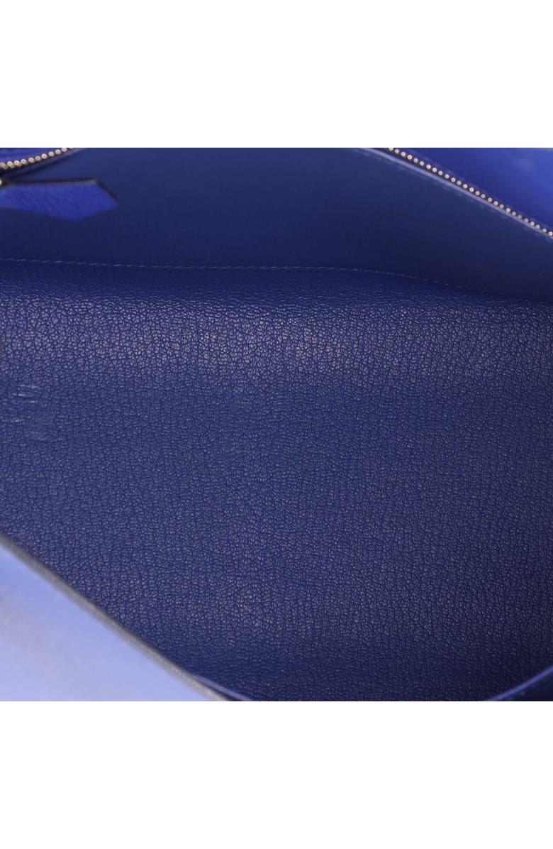 Pre-Owned Hermes Kelly Handbag Blue Epsom with Gold Hardware 28, Alternate, color,