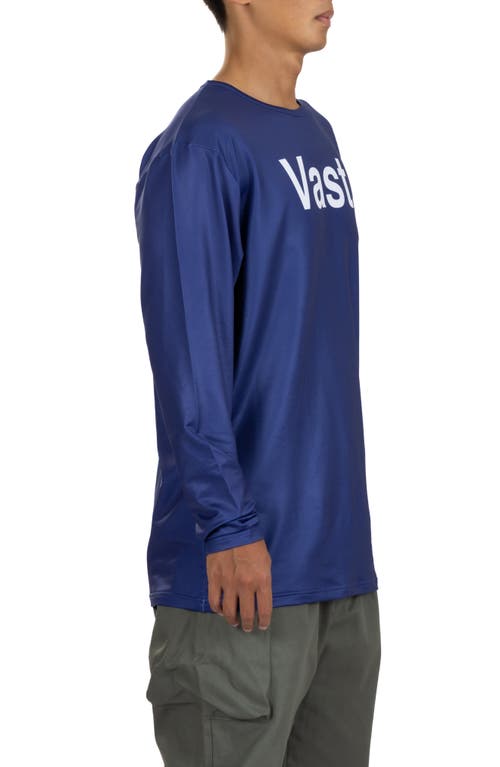 Vast Aqua Terra Team Long Sleeve Performance Graphic T-shirt In Navy