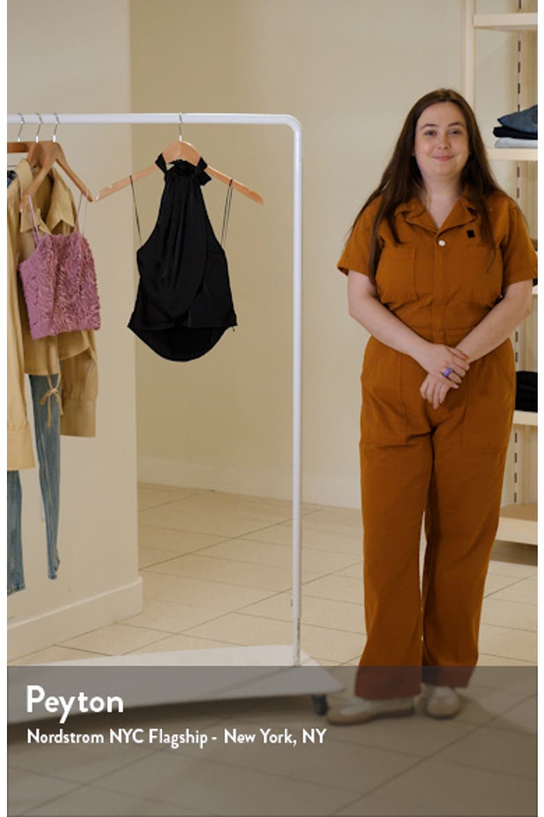 Draped Ruched Satin Top video