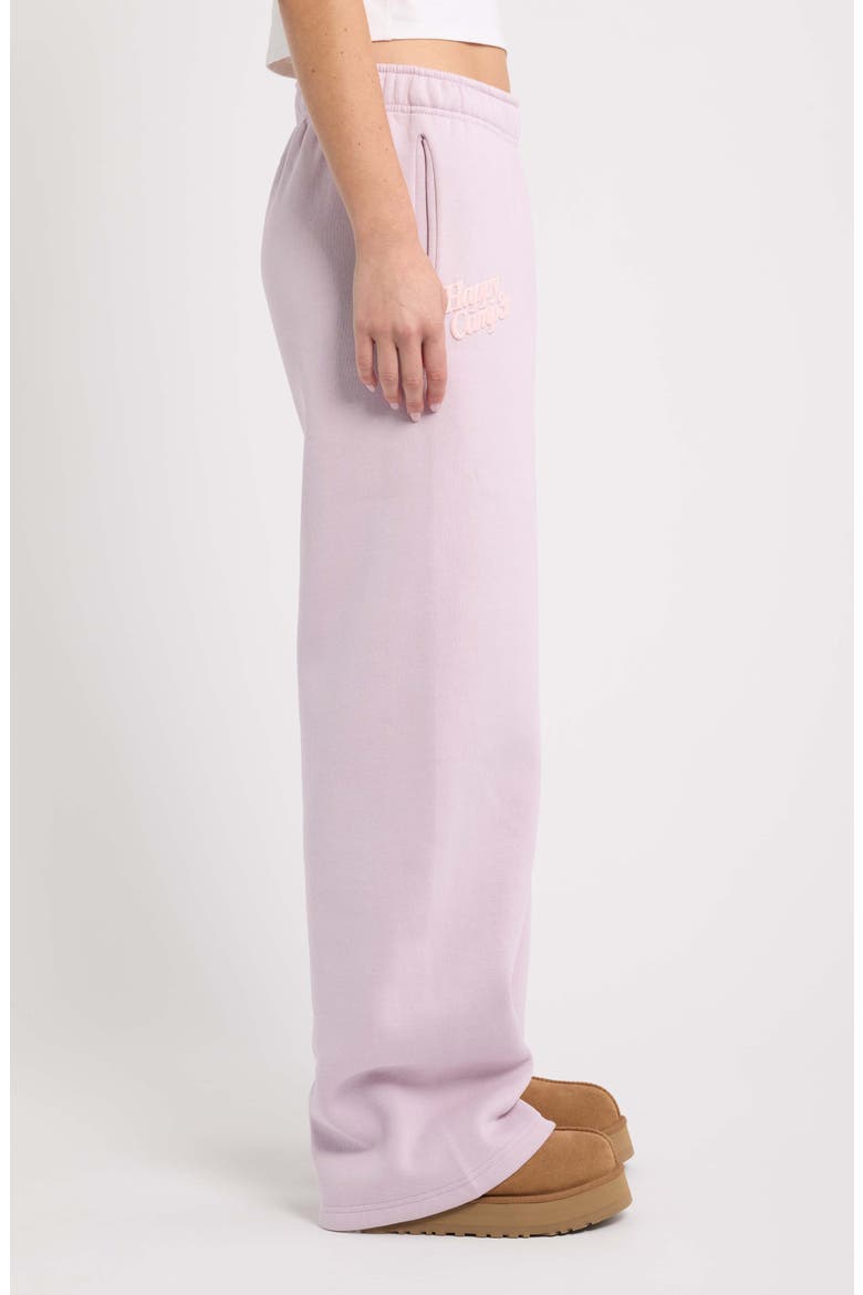 Fleece Wide Leg Sweatpants, Alternate, color, LILAC