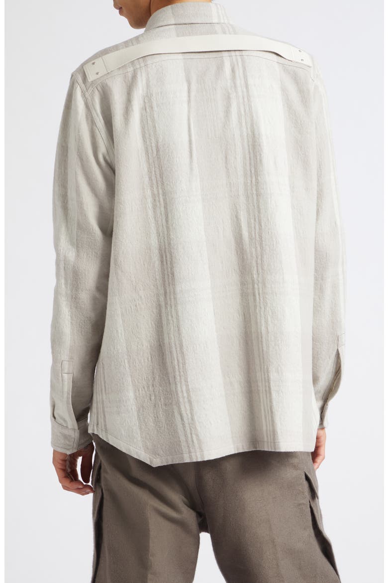 Plaid Cotton & Wool Overshirt, Alternate, color, BLEACH PLAID