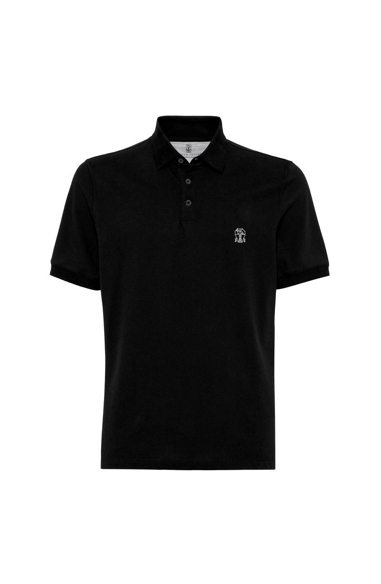 Brunello Cucinelli Piqué polo shirt, Main, color, Black