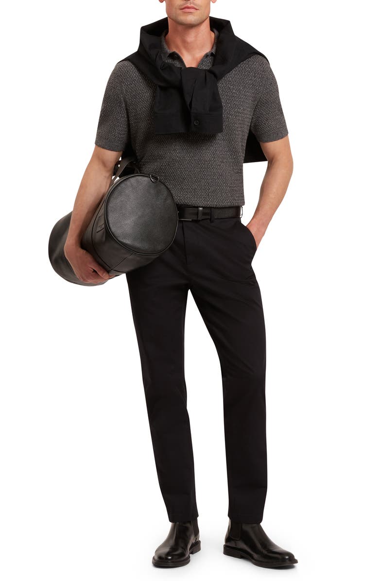 Ted Baker Janko Textured Polo, Alternate, color, Mid-Grey