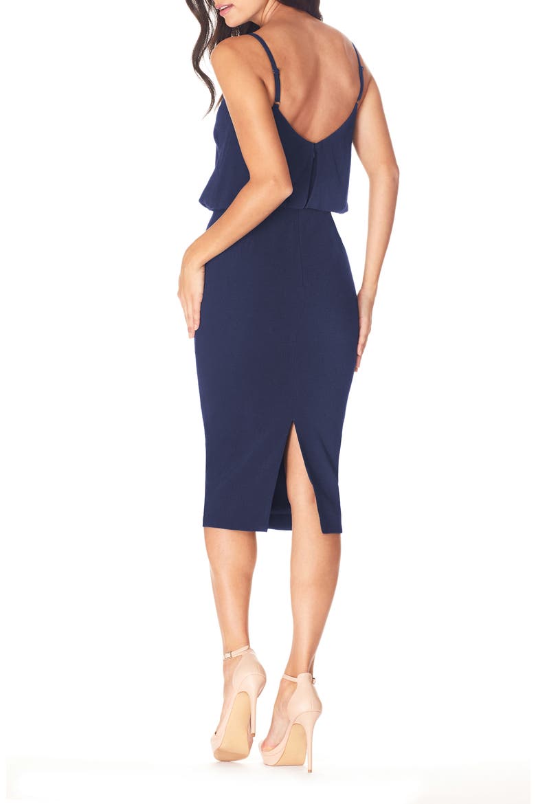 Alondra Blouson Sheath Dress, Alternate, color, MIDNIGHT BLUE