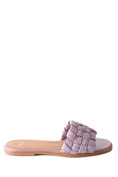 Fortress Nora Woven Slide Sandal In Lilac