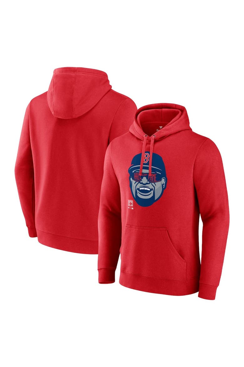 Men's Fanatics Branded David Ortiz Red Boston Red Sox Big Papi Portrait Fitted Pullover Hoodie, Alternate, color, Red