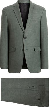 AllSaints Ross Slim Fit Cotton Blend Suit