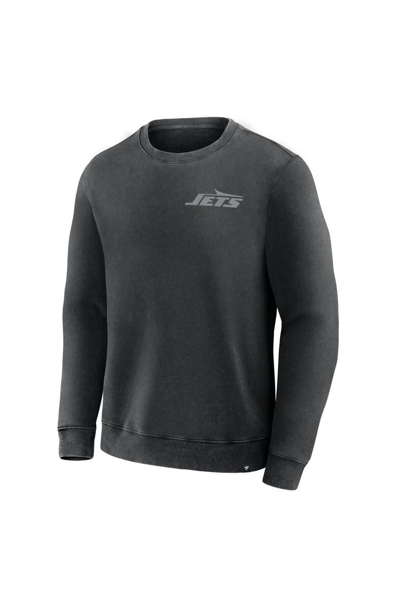 FANATICS Men's Fanatics Black New York Jets Deep Route Pullover Sweatshirt, Alternate, color, Black