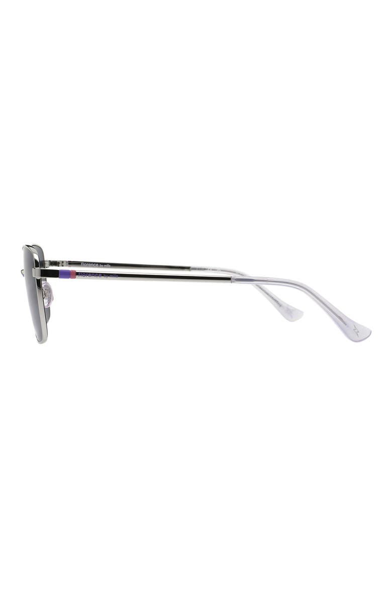 54mm Square Sunglasse, Alternate, color, SILVER