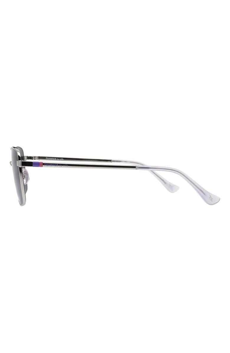 Florence by Mills 54mm Square Sunglasse, Alternate, color, Silver