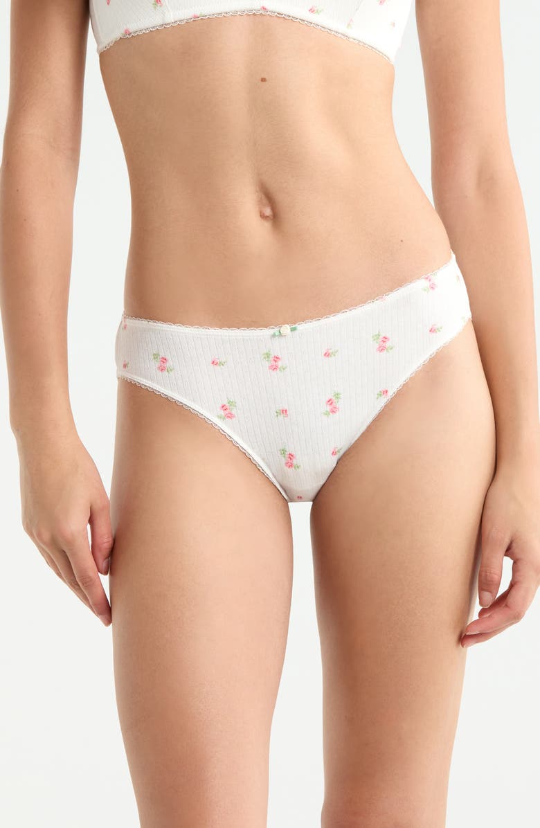Etam Sleepover Briefs, Main, color, Print Ecru Backgr