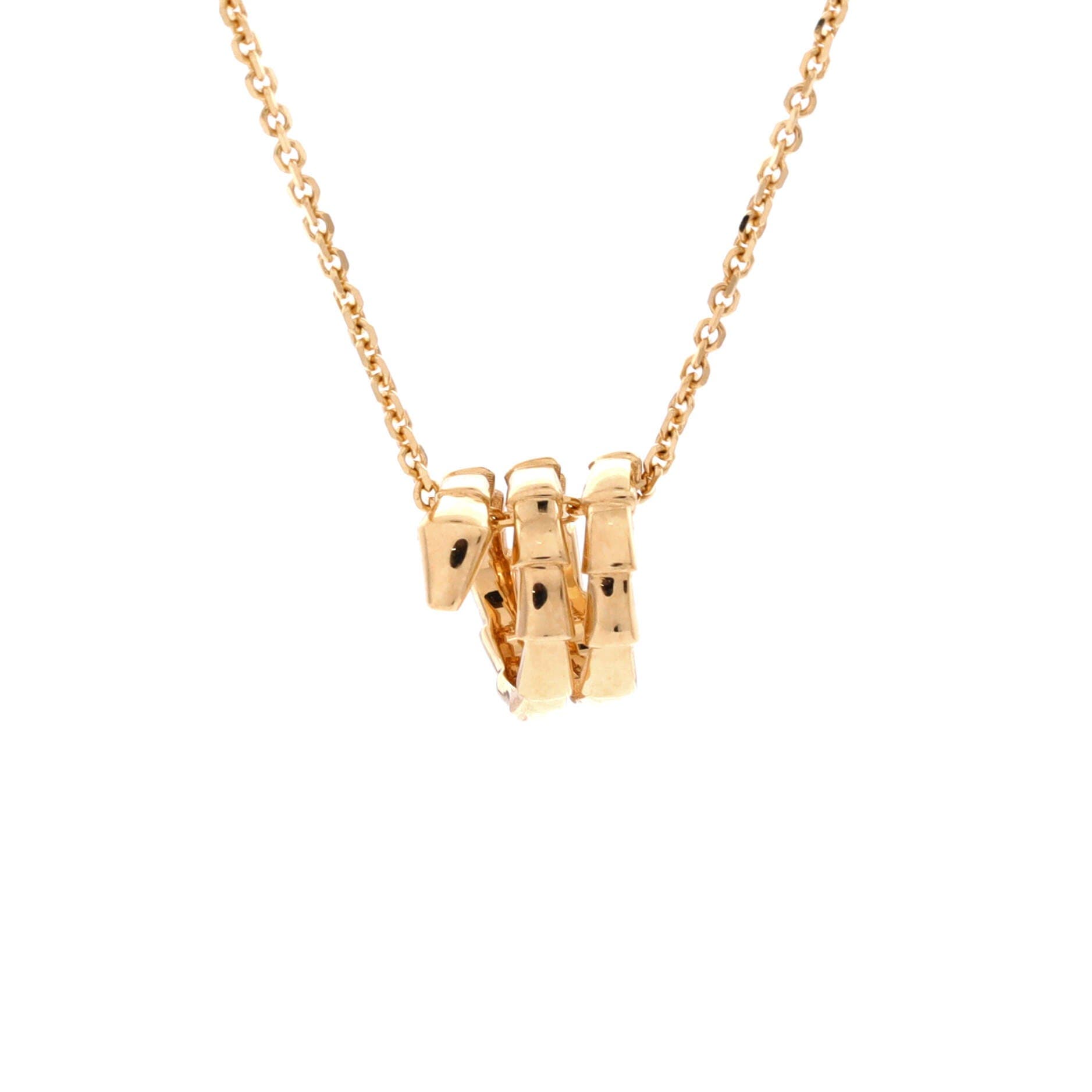 Serpenti Viper Spiral Pendant Necklace 18K Yellow Gold, Main, color, Metallic Gold