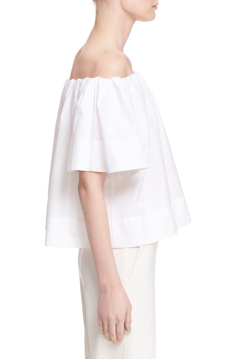 Off the Shoulder Cotton Top, Alternate, color, OFF WHITE