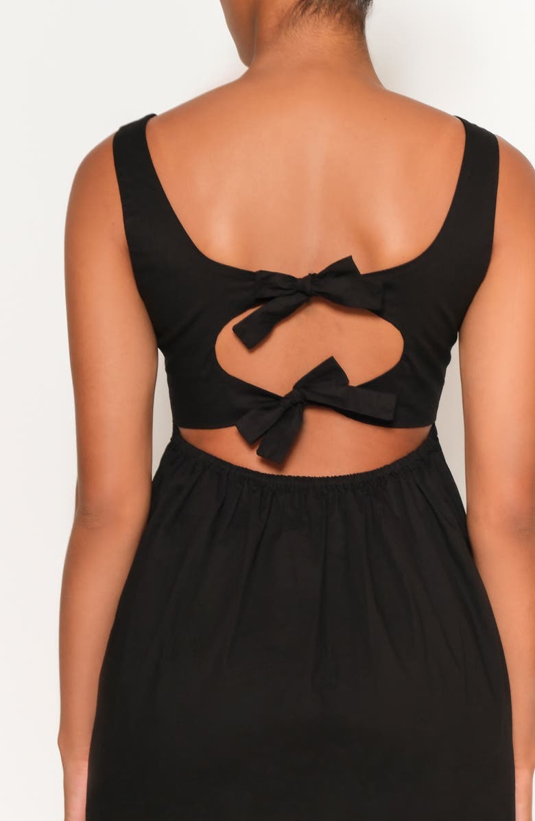 The Lulo Project Breeze Stretch Cotton Sundress, Alternate, color, Black