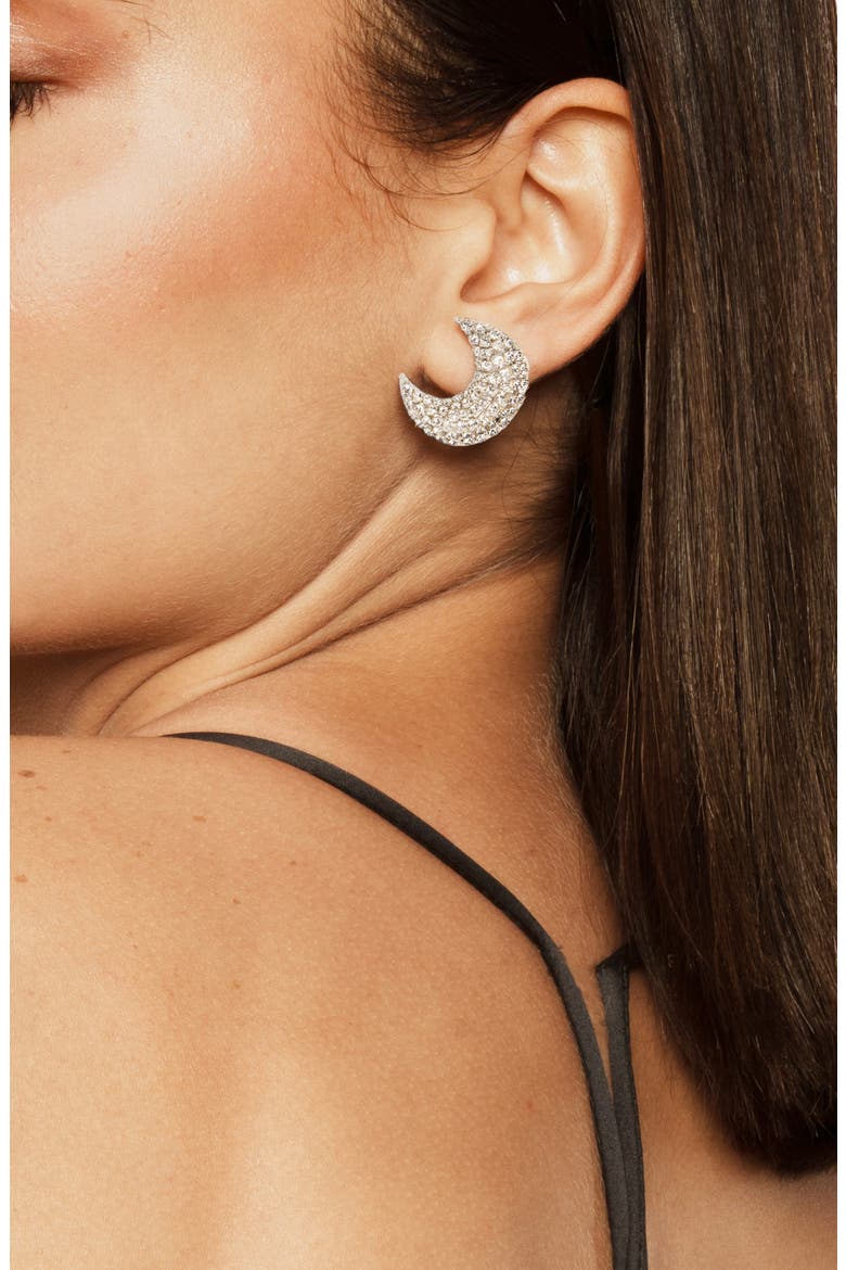 Feyre Crescent Earrings, Alternate, color, SILVER