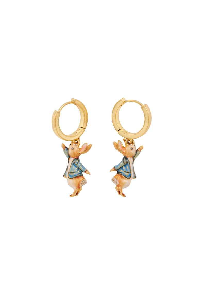 x Peter Rabbit Huggie Earrings, Main, color, Gold