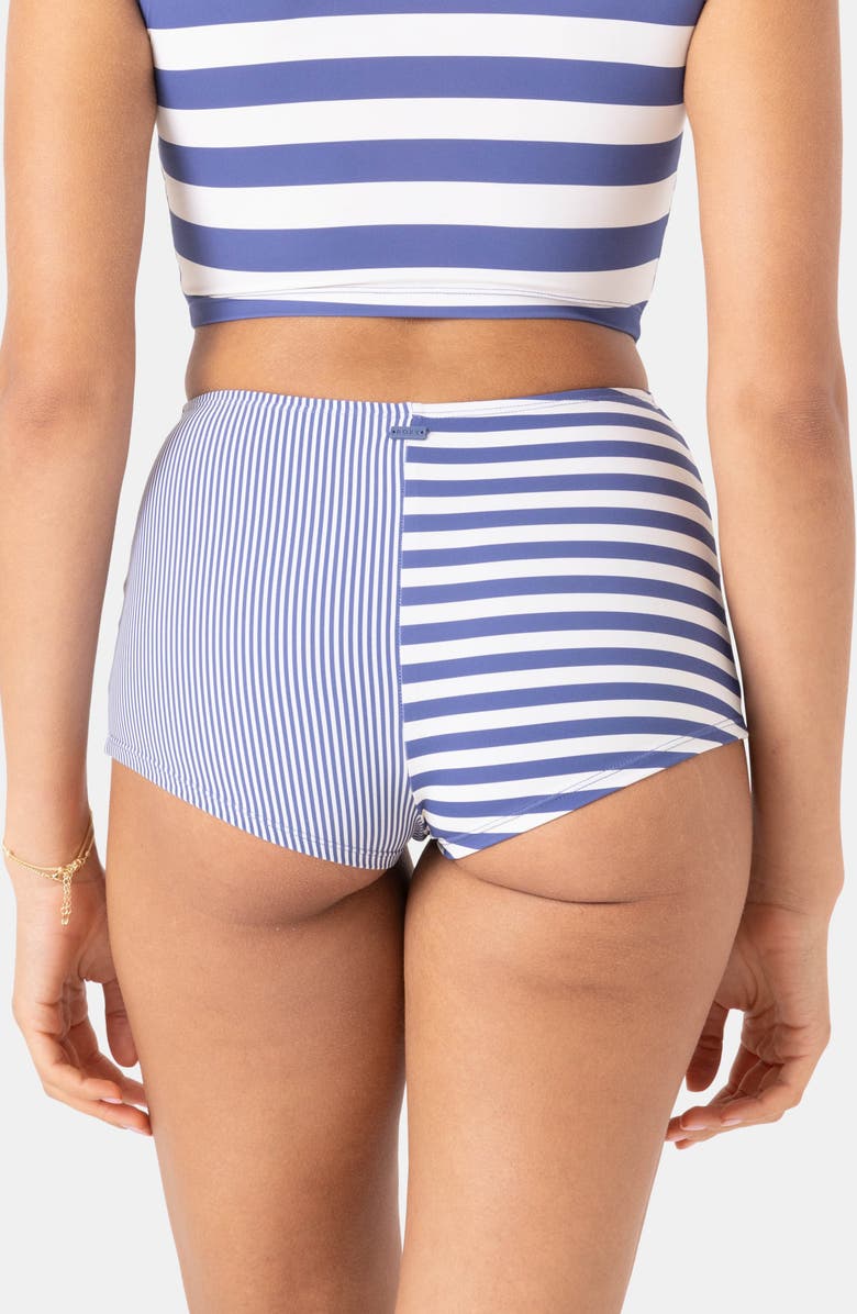 Roxy Stripe Out Short Bikini Bottoms, Alternate, color, Bijou Blue