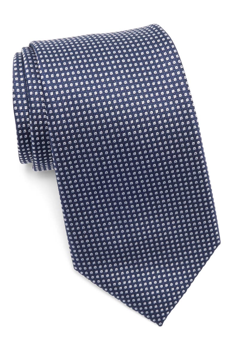 Geo Jacquard Tie, Main, color, NAVY