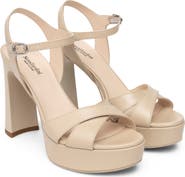 NeroGiardini Ankle Strap Platform Sandal