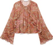 MANGO Paisley Print Long Sleeve Shirt